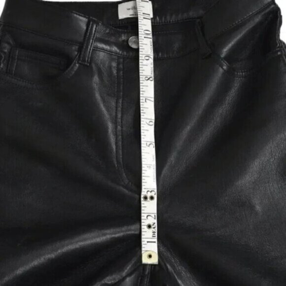 Aritzia  Wildred The Melina Cropped Pant Vegan Leather Black Size 0 - Picture 12 of 12